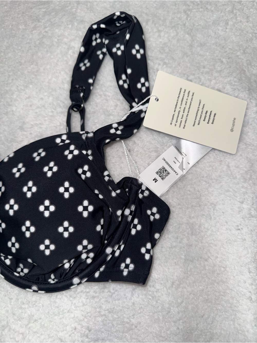 Cupshe Black Floral-Print Underwire Bikini - Picture 5 of 5